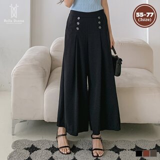 벨라도나 여성 6버튼 디테일 A라인 하이웨스트 치마바지 와이드팬츠 55-77 BLDN2512SP