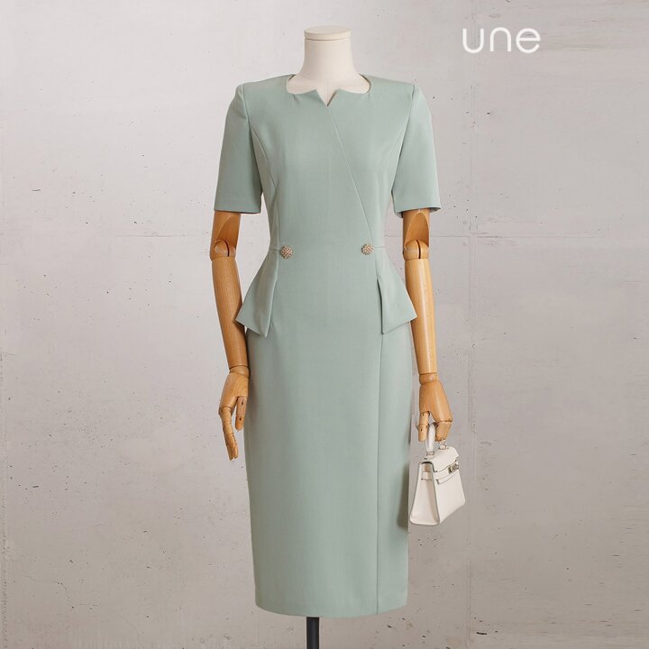 윈(une) [77까지] 시크 윙페플럼 포멀원피스
