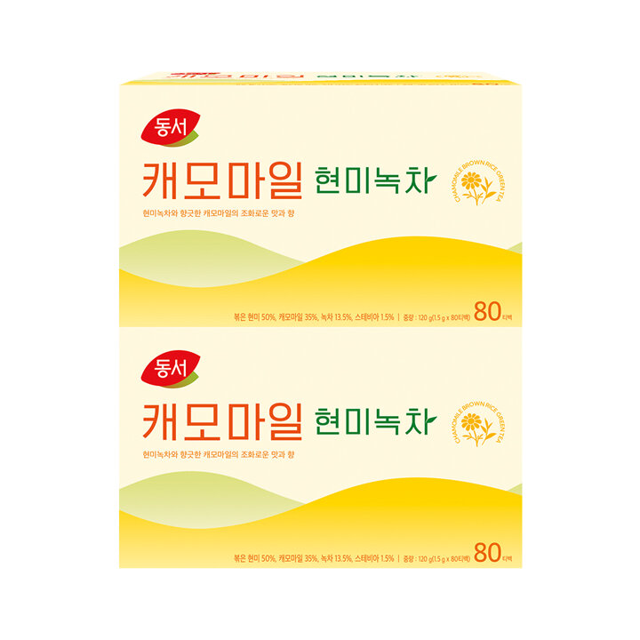 동서 캐모마일 현미녹차 160T (80T 2개)