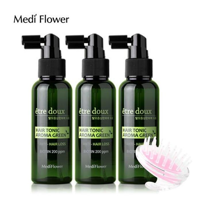아로마 그린 헤어토닉 100mlx3+두피마사지기