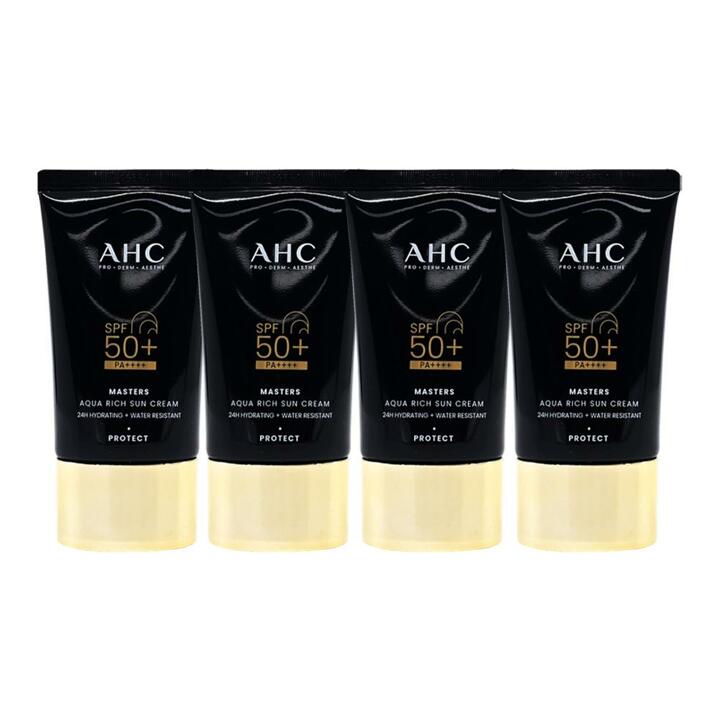 AHC 마스터즈 아쿠아 리치 선크림 대용량 썬크림 60ml 4개