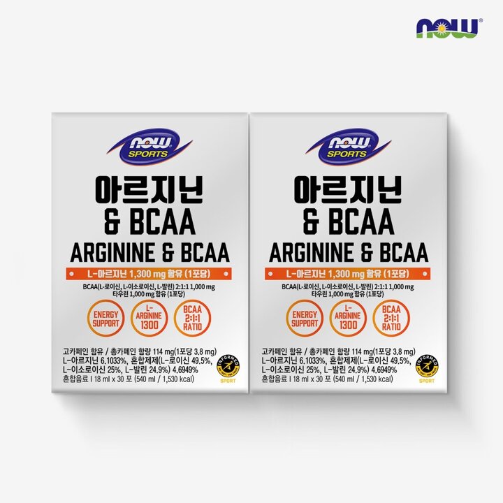 (신세계의정부점)[나우푸드] 아르지닌 n BCAA (30포) x 2박스