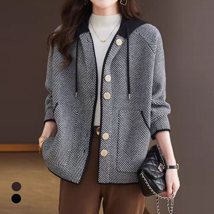 화세 헤링본후드더블버튼자켓_HB5FJK013C