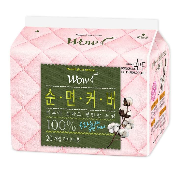 동성제약 와우 순면 생리대 3팩 / 중형 대형 오버나이트 팬티라이너