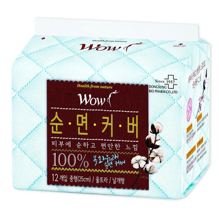 동성제약 와우 순면 생리대 3팩 / 중형 대형 오버나이트 팬티라이너