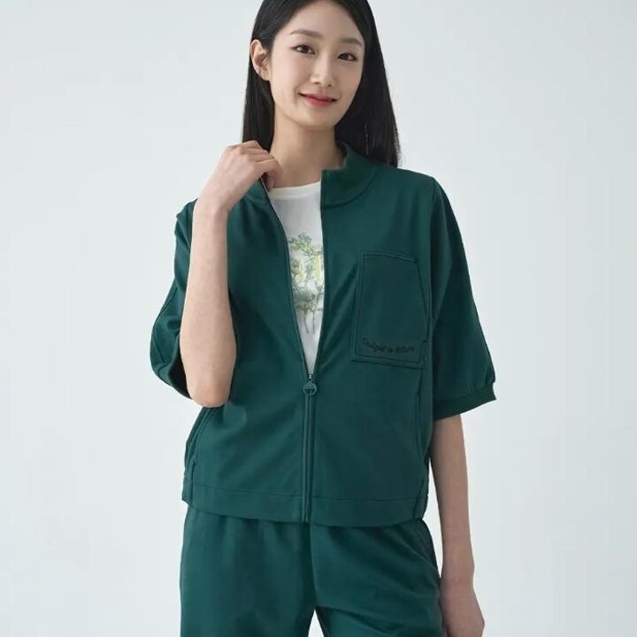 지센HC41져지카라오픈형집업티셔츠[에센셜]져지카라5부오픈형집업티셔츠LSTSO377GE