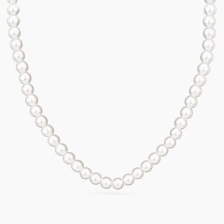 모아르 14K 에끌라드 진주 목걸이 6mm