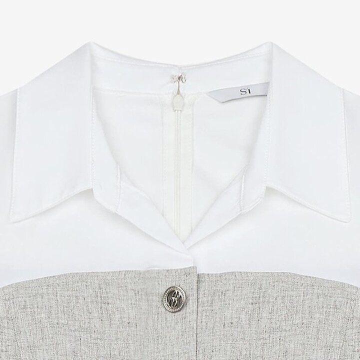 (신세계의정부점)셔츠 레이어드 배색 원피스 (SSKOOAC25050)(SSKOO25050)