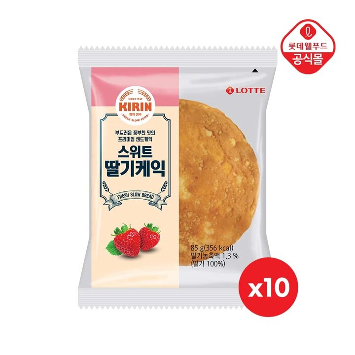 롯데 기린 스위트딸기케익 85gx10개