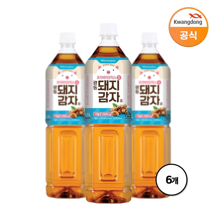 광동 돼지감자차1.5L x 6입 (무/유라벨 랜덤발송)