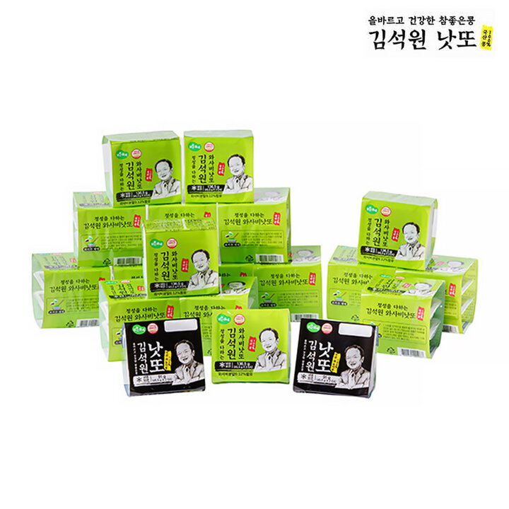 맑은물에 김석원 와사비 낫또 45.5g x 32개 + 검은콩 낫또 45.5g x 2개 