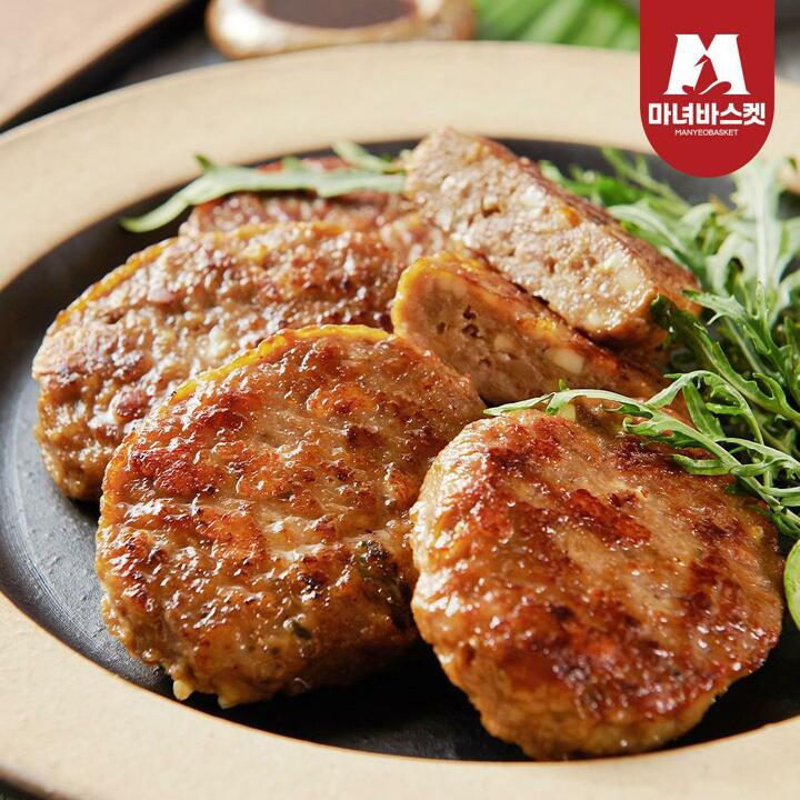 [마녀바스켓] 담양식 두툼한 수제 한돈 떡갈비 120gx8팩