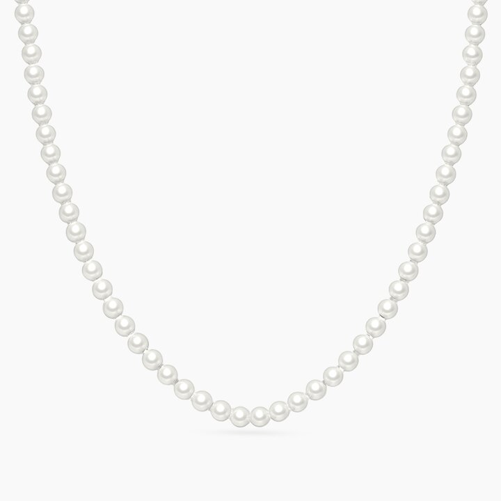 모아르 14K 에끌라드 진주 목걸이 4mm