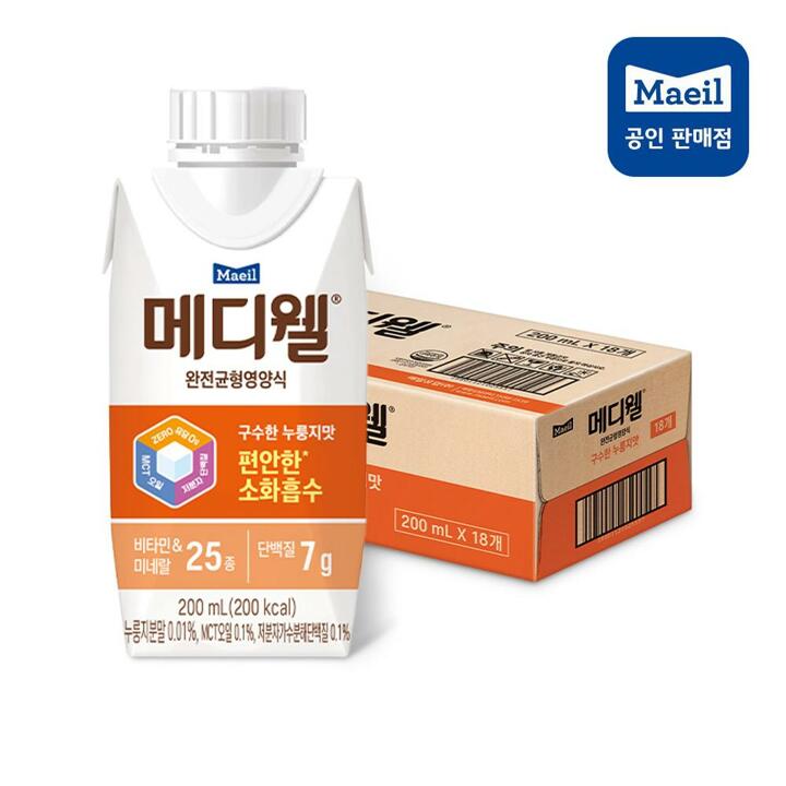 매일유업 메디웰 구수한누룽지맛 200ML 18팩