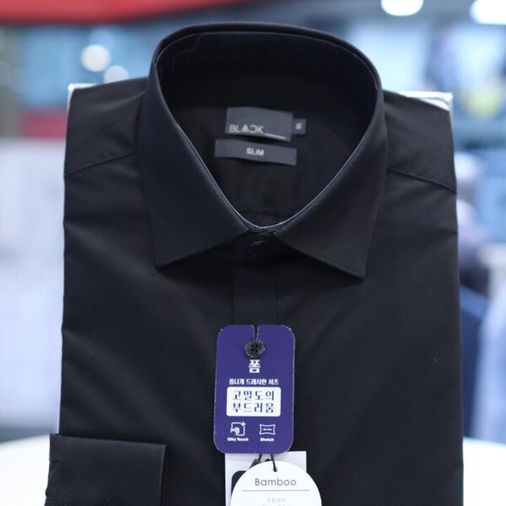 SS 봄 블랙 소프트 뱀부 소재 셔츠 F1DS25193