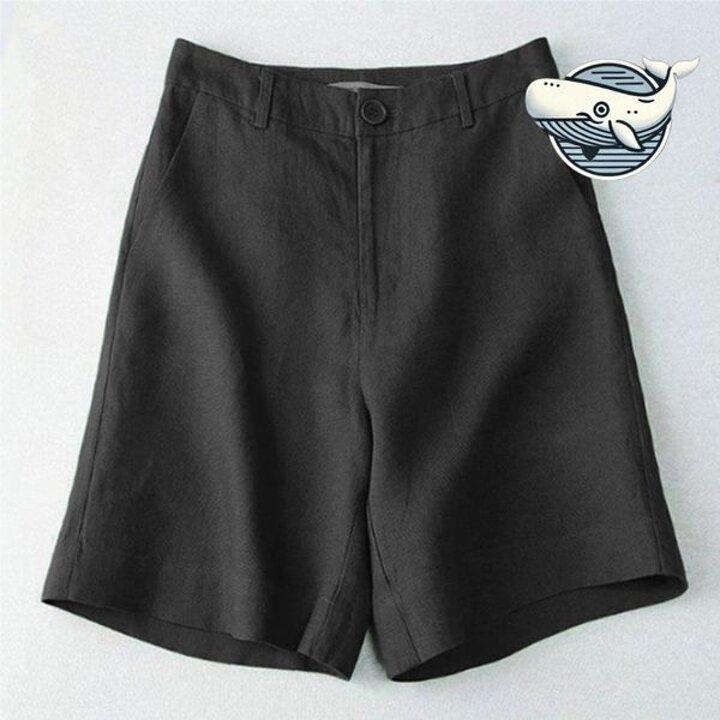 여름 여성 린넨 핀턱 반바지 캐주얼 바지 숏팬츠 여성5부반바지
