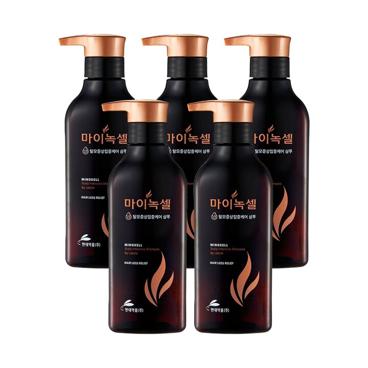 현대약품 마이녹셀 스칼프 인텐시브 탈모샴푸 400ml 5개