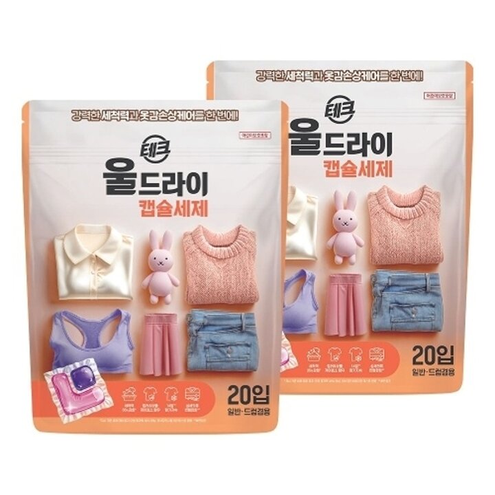 테크 울드라이 오리지널 캡슐세제 20입 일반드럼 겸용 x 2개24002840588346