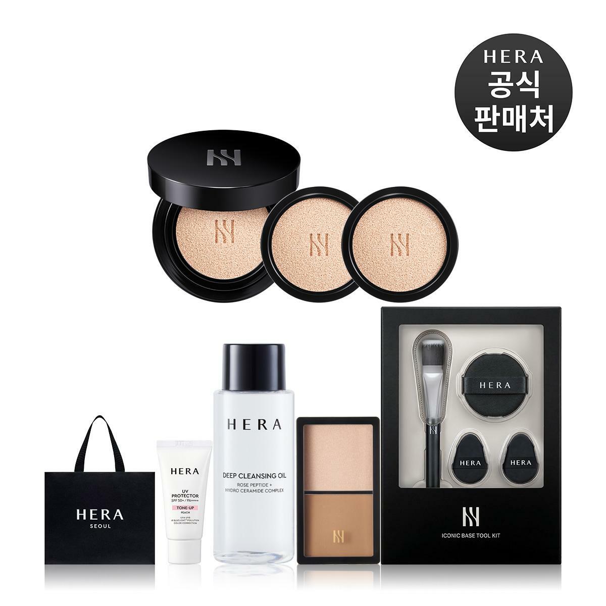 [내일도착/단독]헤라 블랙쿠션 파운데이션 디럭스(본품+리필2/증정3종+툴키트) 