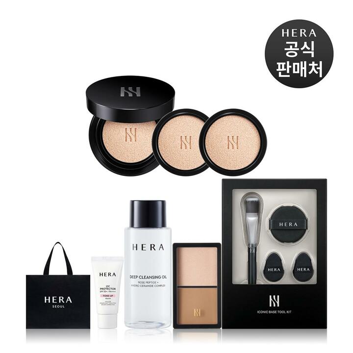 [내일도착/단독]헤라 블랙쿠션 파운데이션 디럭스(본품+리필2/증정3종+툴키트) 