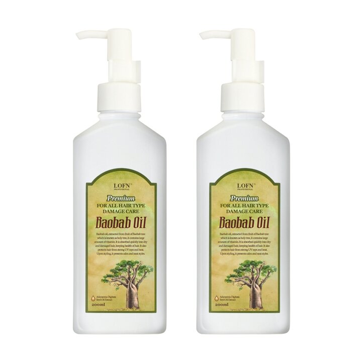 [사은품 트리트먼트 50g 1개 증정]로픈 바오밥 프리미엄 헤어오일 200ml 2개