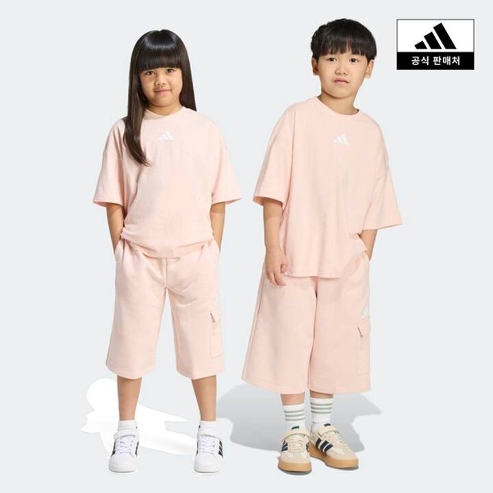 (신세계타임스퀘어점패션관)[adidas kids] (A100-A140) 타이론스터 티셔츠 세트 (KE2664)