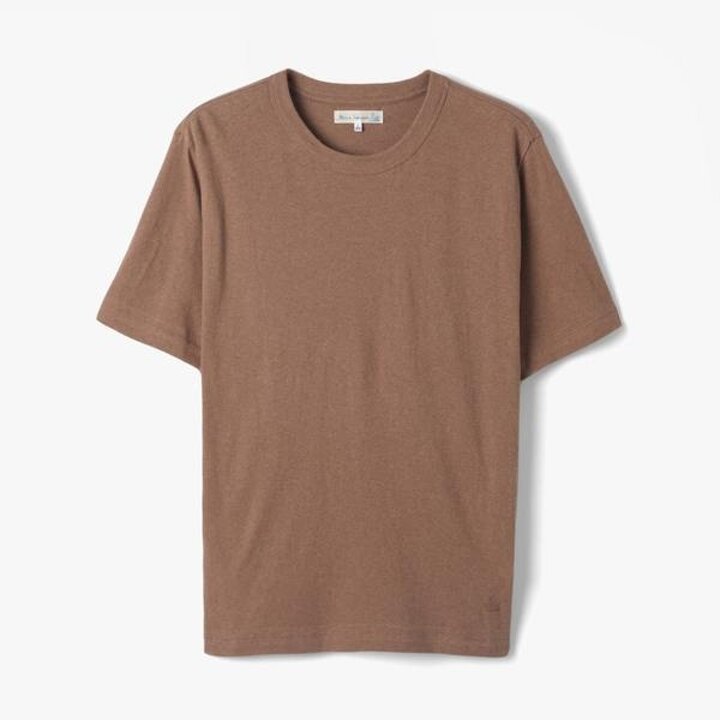(신세계센텀점)메르츠 비 슈바넨/LINEN-COTTON RELAXED FIT T-SHIRT WITH SIDE SLIT/FADED GRAIN/MBF1M60008F21