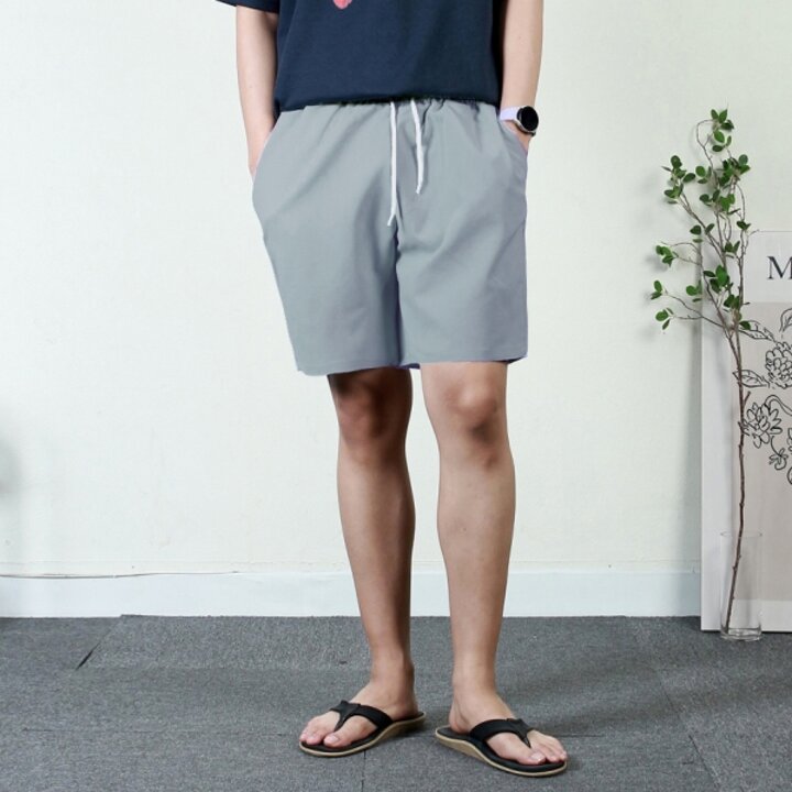 프랭키뉴욕 남자 반바지 쿨 사방 스판 밴딩 슬랙스 시원한 5부 숏팬츠 빅사이즈 바캉스룩HE3502