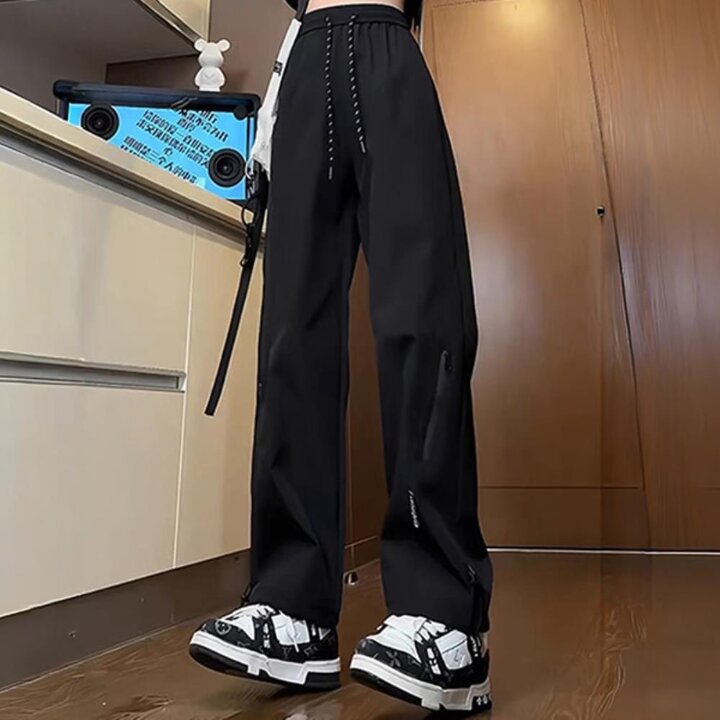 [옷자락] 여성 스포츠 포켓 방수 트레이닝 바지