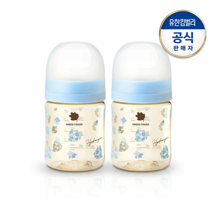 베베그로우 PPSU 수국 젖병 트윈팩 160ml(노꼭지)