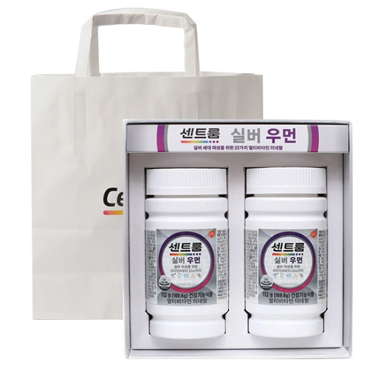 주식회사글로벌푸드시스템 <b>센트룸</b> <b>실버</b> 세트 <b>우먼</b> 112정 x 2 / 쇼핑백