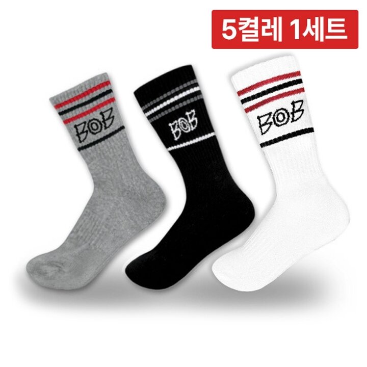 5켤레 1세트 / BOB GOLF 장목 남성 골프 양말.