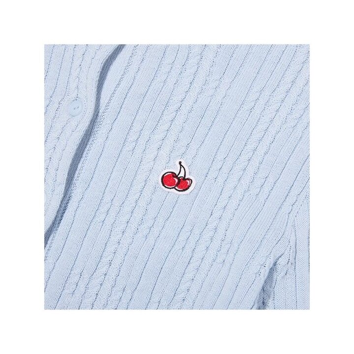 (대전신세계)스몰 체리 스탠다드핏 케이블 가디건 [라이트 스카이]