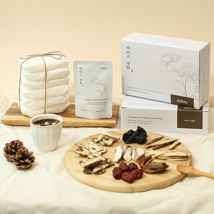 (신세계강남점)[바라기] 쌍화 80ml 10포 전통 쌍화차 진액 [보자기포장+쇼핑백]
