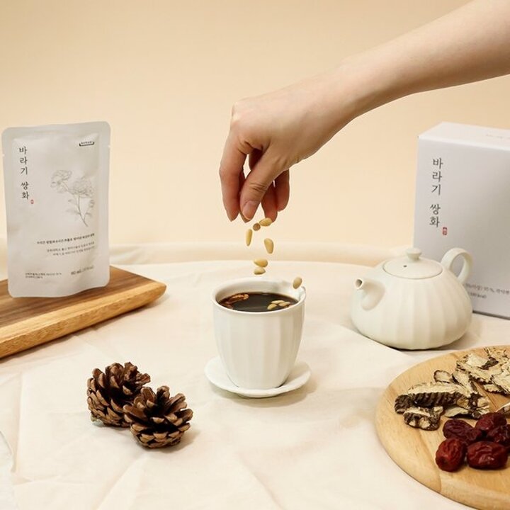 (신세계강남점)[바라기] 쌍화 80ml 10포 전통 쌍화차 진액 [보자기포장+쇼핑백]
