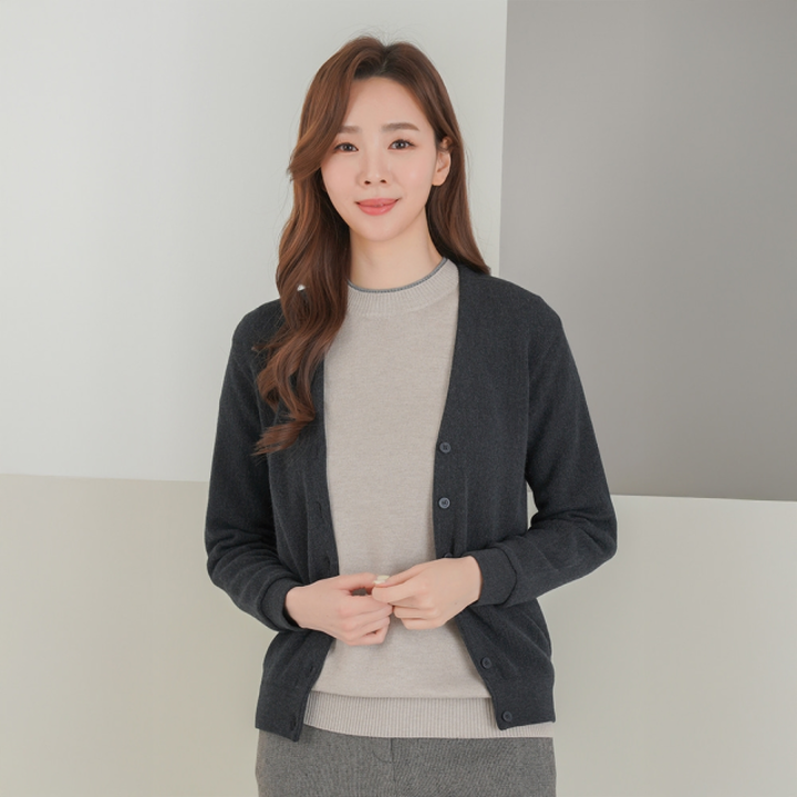 [PAT] 양두 브이넥 가디건_1H83702