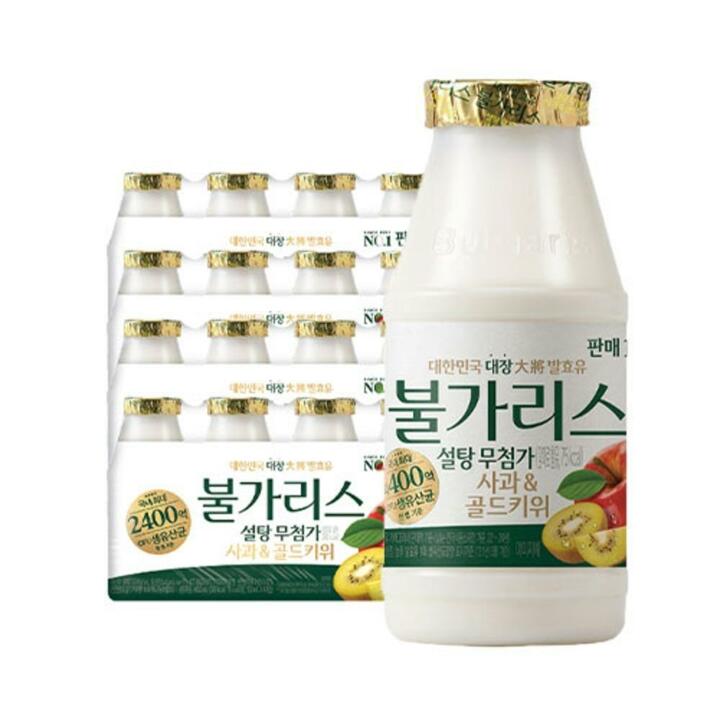 [G] 남양 불가리스 설탕무첨가 사과 골드키위 150ml 16개 (4입번들 4개)