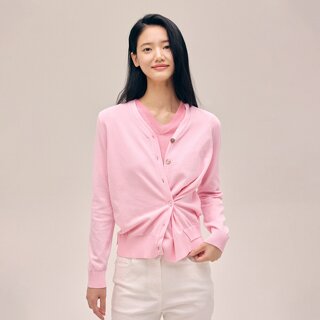 나이스클랍 단추 변형 니트 가디건 N252PWK333