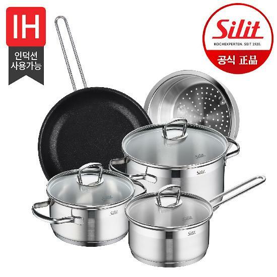 선우실업_온라인 [실리트]롬바르디아 냄비,후라이팬  5종 세트(16편수+16L+20H+FP24+찜기)