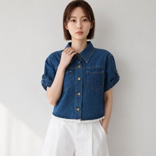 [TAG가79,000]레이스롤업데님셔츠_S6BSH006C