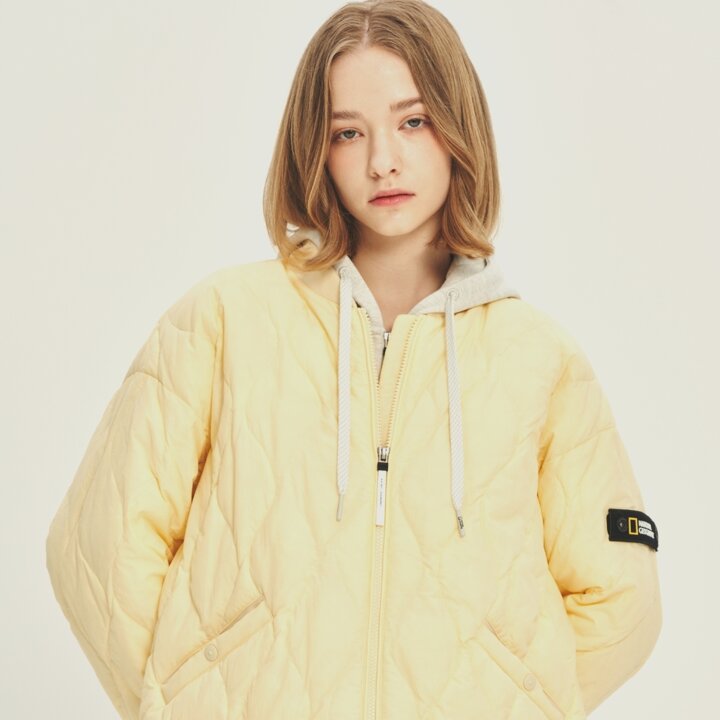 [공식] 내셔널지오그래픽 N231WPD930 여성 딩고 퀼팅 변형 스트링 패딩 점퍼 BUTTER