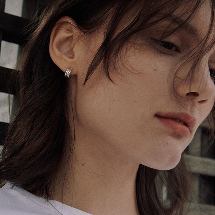 (신세계강남점)[925 silver] Deux.silver.183 / fort earring (silver)