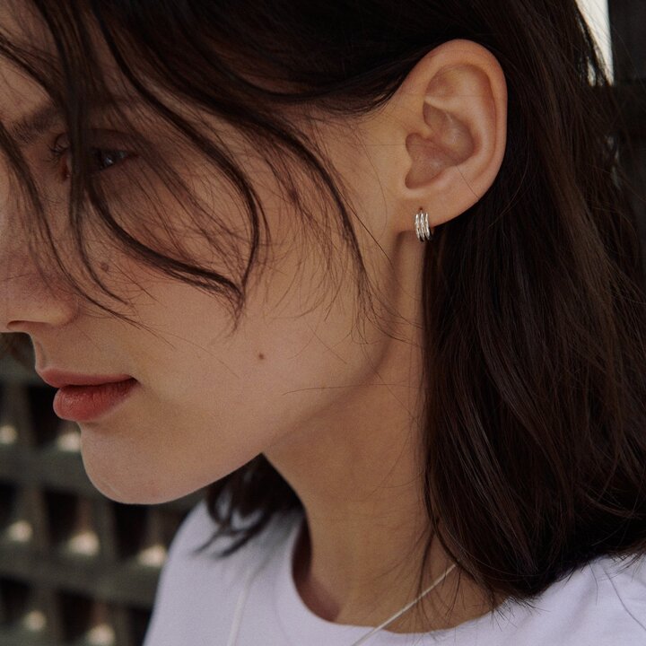(신세계강남점)[925 silver] Deux.silver.183 / fort earring (silver)