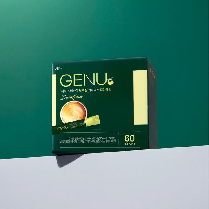 제누 디카페인 스테비아 단백질 커피믹스 10g x 60개입 +쇼핑백 증정