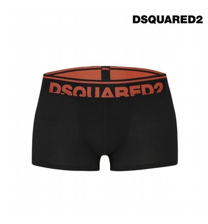 [DSQUARED2] 남성 하프 로고 드로즈 블랙오렌지