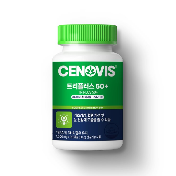 세노비스 트리플러스 50+ 멀티 비타민 미네랄 오메가3 (90캡슐/30일분)