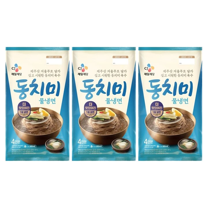 CJ제일제당 동치미 물냉면 (4인) 1816g x3개