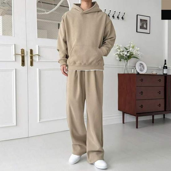 GAA FW1050M 남자 겨울 코듀로이 골덴 풀오버 후드 핀턱 와이드