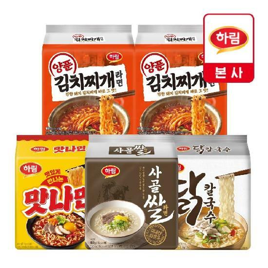 주식회사 하림산업 함열식품장 [하림라면세트] 양푼김치(8개)+맛나면(4개)+사골쌀라면(4개)+닭칼국수(4개) (총 20개)