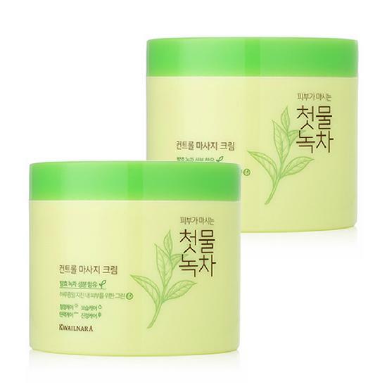 과일나라 첫물녹차 컨트롤 마사지 크림 300ml 2개